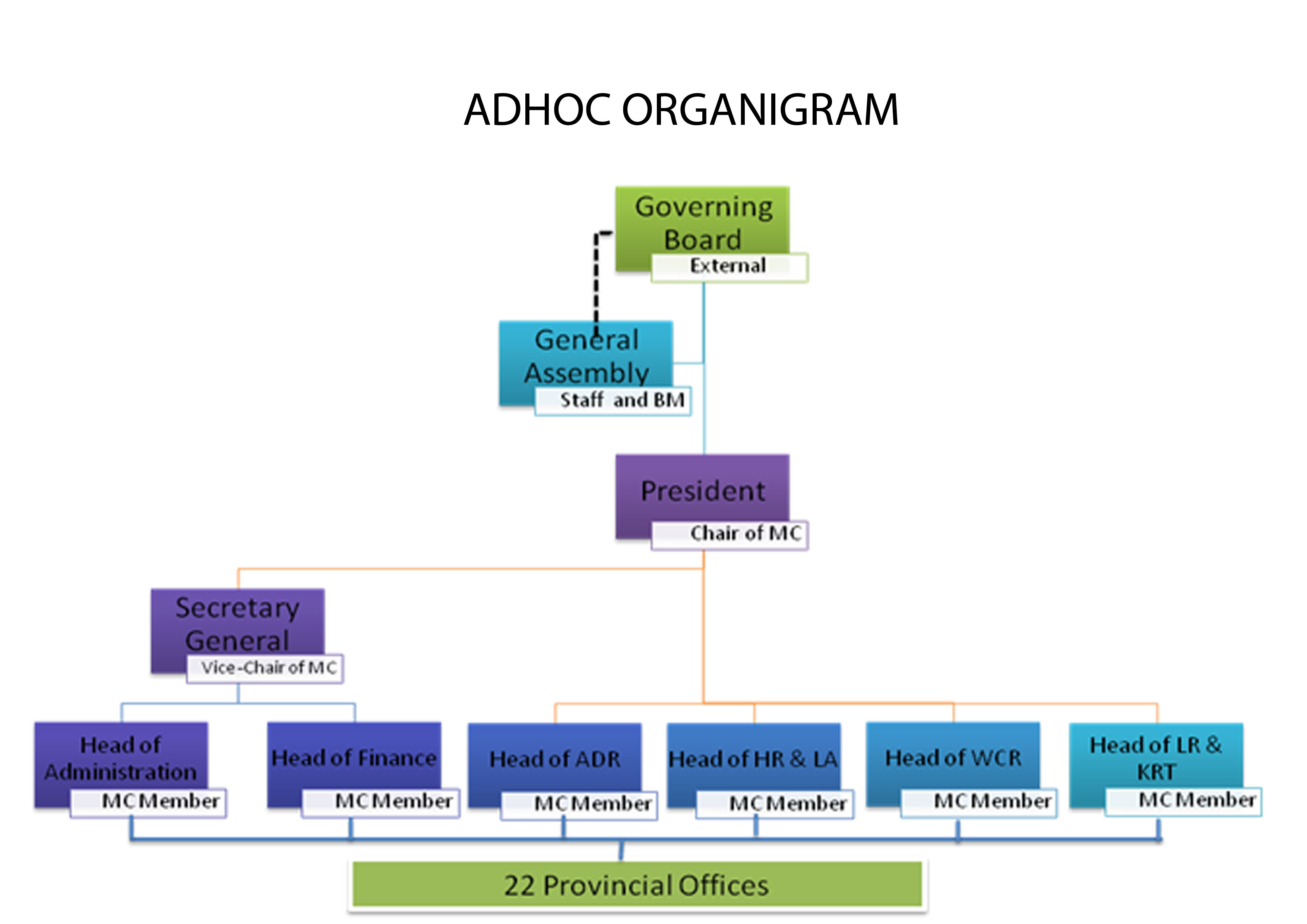 ADHOC Organigram released in 2014